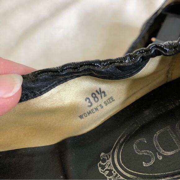 Tods black patent leather bow ballet flats size 38.5 or US 8 - Picture 16 of 16